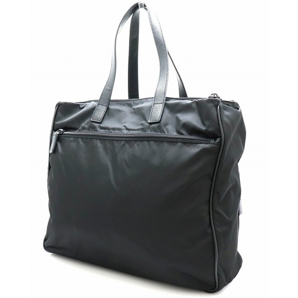 Prada Leather Nylon Black Tote Bag - Picture 1 of 9